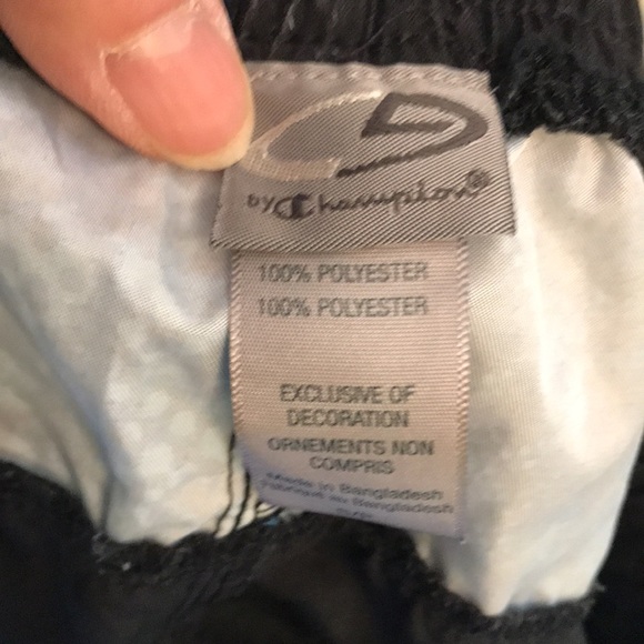 Champion Black w/ Teal & Multi Blue Trim Mens Swim Trunks, Size Small - Picture 3 of 5